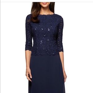 Sequined navy blue dress WORN ONLY ONCE PERFECT CONDITION
